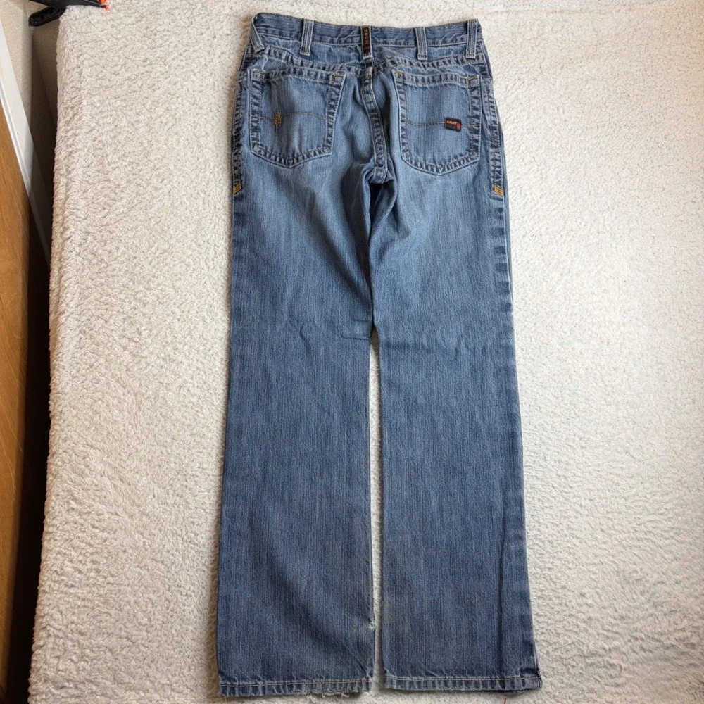 Ariat Work FR M4 Boot Jeans Mens 31x34 (31x32) Blue  HRC2 Denim 1005037